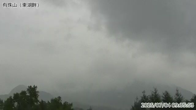 有珠山 東湖畔のライブカメラ