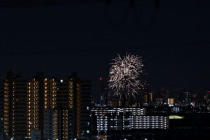 ５月１７日、京都府八幡市からも、初開催の「五六花火」が見えました！次回は６月２１日開催予定！