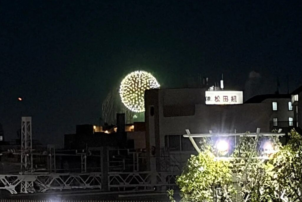 さっき西宮から見えた淀川花火大会2026。西宮浜やアクタから【兵庫県西宮市】