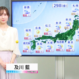 【動画】29日の天気 - 東～北日本 午前中は雨風ピーク　午後は晴れて気温上昇　黄砂に注意（29日7時更新）