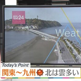 【天気】関東から九州、沖縄にかけて青空　北日本は雲が多く所々で雨