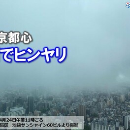 関東など雨でヒンヤリ　明日25日　天気回復とともに夏日急増　GWも暑さ注意