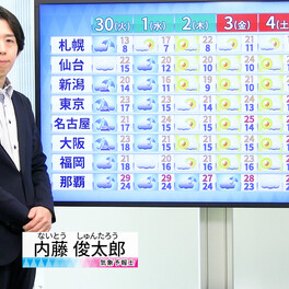【動画】29日の天気 - 東日本・東北で季節外れの暑さ続く　西日本は雨 九州は雷雨の所も（29日7時更新）