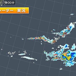 沖縄周辺で雷雲が発達　落雷発生　激しい雨も観測　大雨や竜巻などの激しい突風に注意