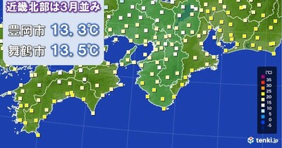 関西　今日は寒いくらいの所も　明日もあまり気温は上がらず　明後日から暑さ戻る