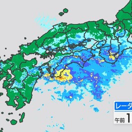 【速報】四国地方が梅雨入り　平年より4日遅く　局地的に雷を伴った非常に激しい雨のおそれ