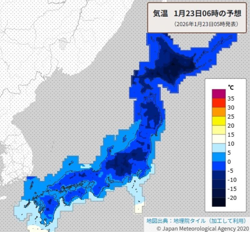 【速報】埼玉・鳩山で氷点下10・3度　さいたまでも氷点下7・9度　東京都心でも氷点下2・0度　強い寒気の流入続く　24日夜から関東北部では再び大雪の恐れ