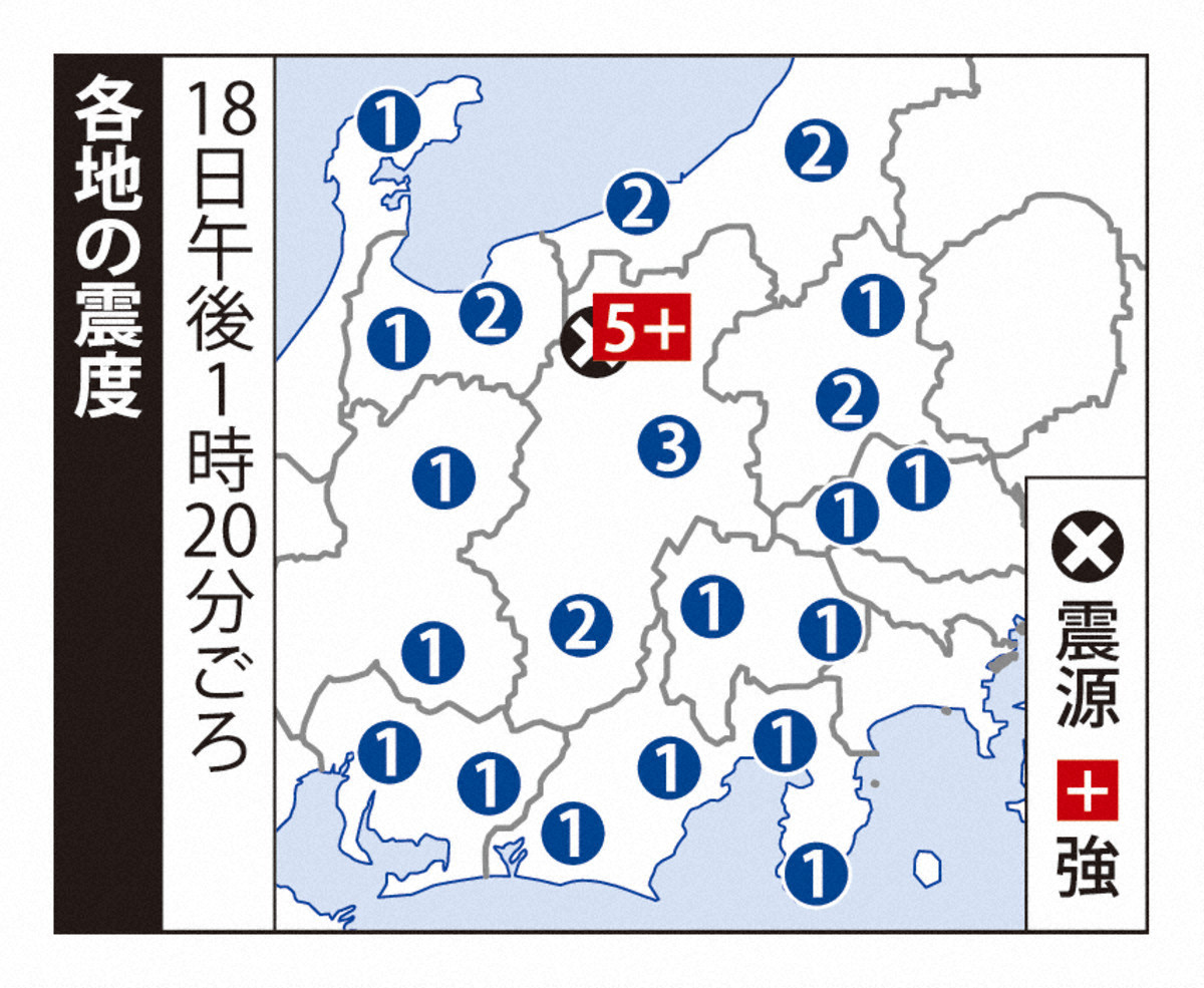 長野で地震相次ぐ　気象庁、注意呼びかけ「落石や崖崩れの恐れ」