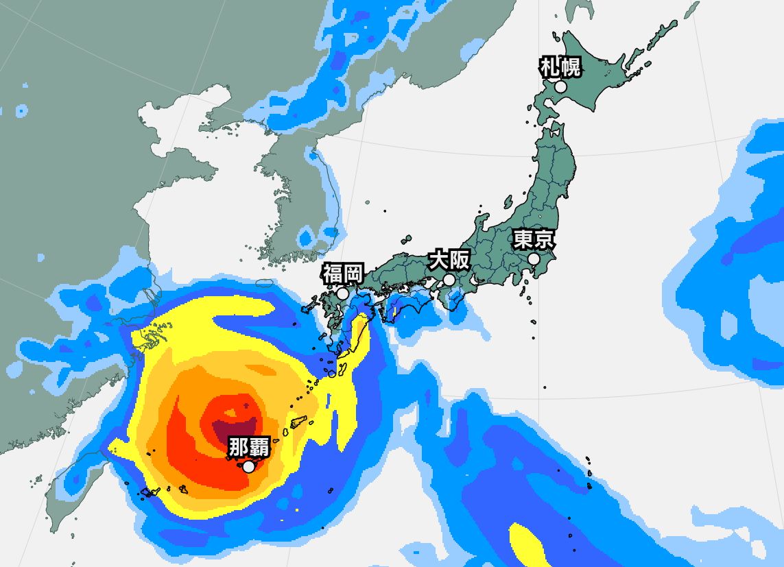 【台風情報】猛烈な台風13号（ドルフィン）今後の予想進路は?勢力は?【8月10日（月）までの雨風シミュレーション】あす1日には最大瞬間風速85m/sの予想　来週後半には北上か（31日午前9時45分・気象庁発表）