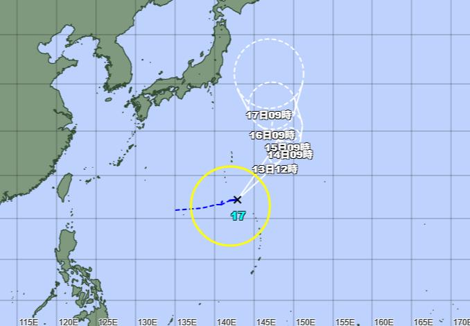 小笠原近海で台風17号発生　沖縄地方には接近なしの見込み　