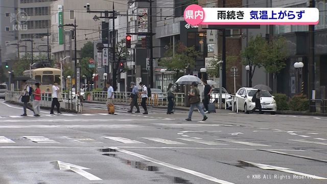 富山県内は雨が続き　気温上がらず肌寒く