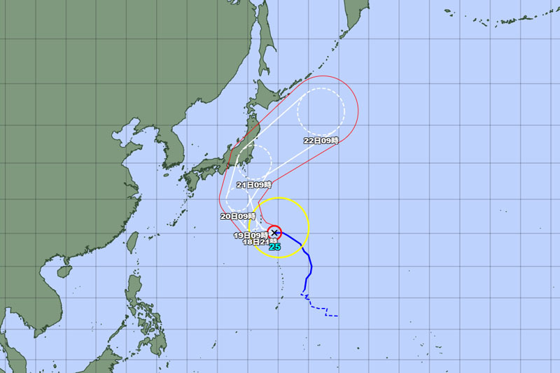 台風25号が接近へ…連休中盤、関東直撃の恐れ　埼玉は大雨・土砂災害警報か…災害が発生する可能性も　最大瞬間風速40メートルの予想