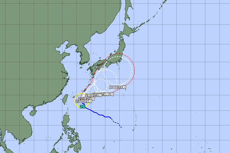 【速報】埼玉が台風26号の予報円に入る　強い勢力で接近する恐れ　今後は中心気圧960ヘクトパスカル、最大瞬間風速60メートルか