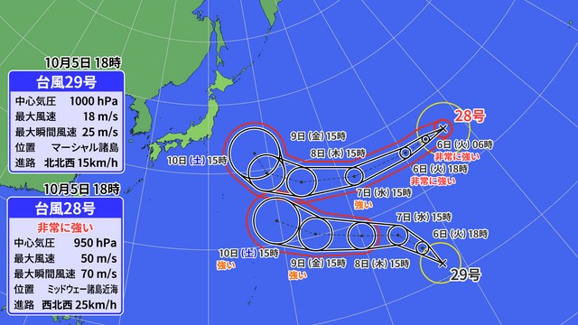 【フカボリ天気】トリプル台風、今後の進路は？“越境台風”とは…