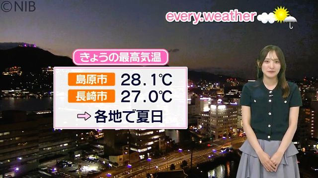 【天気】日本付近に３つの台風「6日は晴れる時間長く過ごしやすい一日に」朝晩の気温変化に注意《長崎》