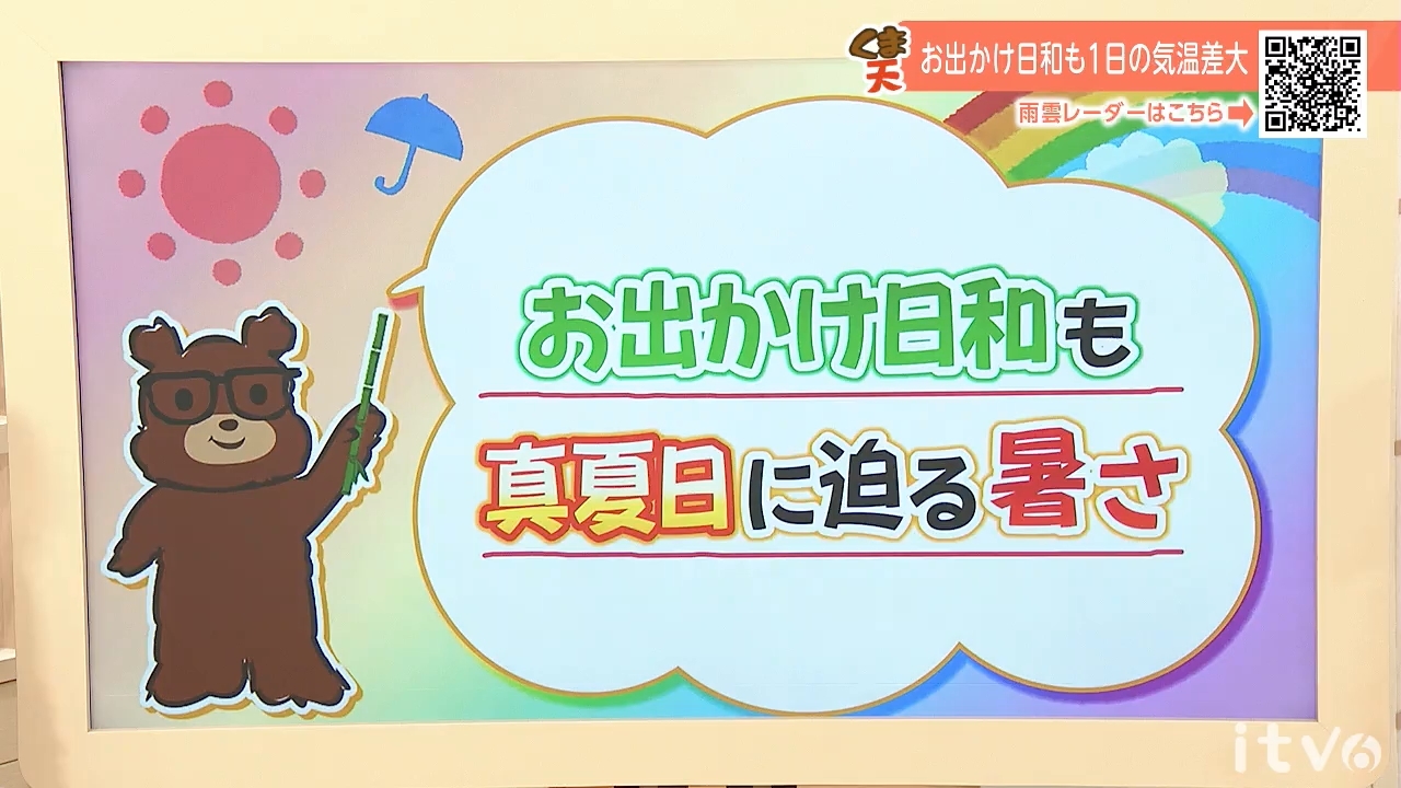 連休の天気　広い範囲でお出かけ日和　真夏日に迫る暑さ　愛媛