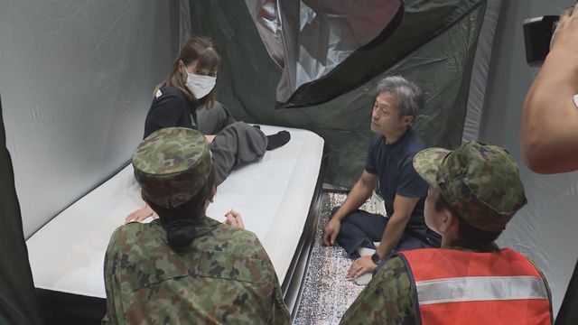 大規模災害に備え自衛隊らが合同訓練　三重・紀宝町