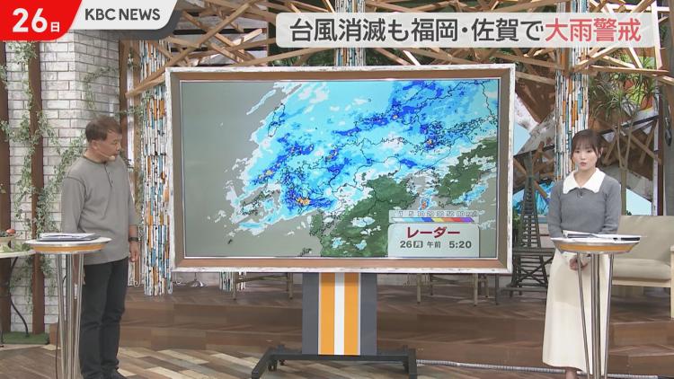 【雨情報】福岡・佐賀で大雨と強風・高波に警戒 午前中心に激しい雨 （午前7時25分）