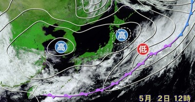 今週末にかけて大きな移動性高気圧による晴天と気温上昇　日本は春と夏の二季に