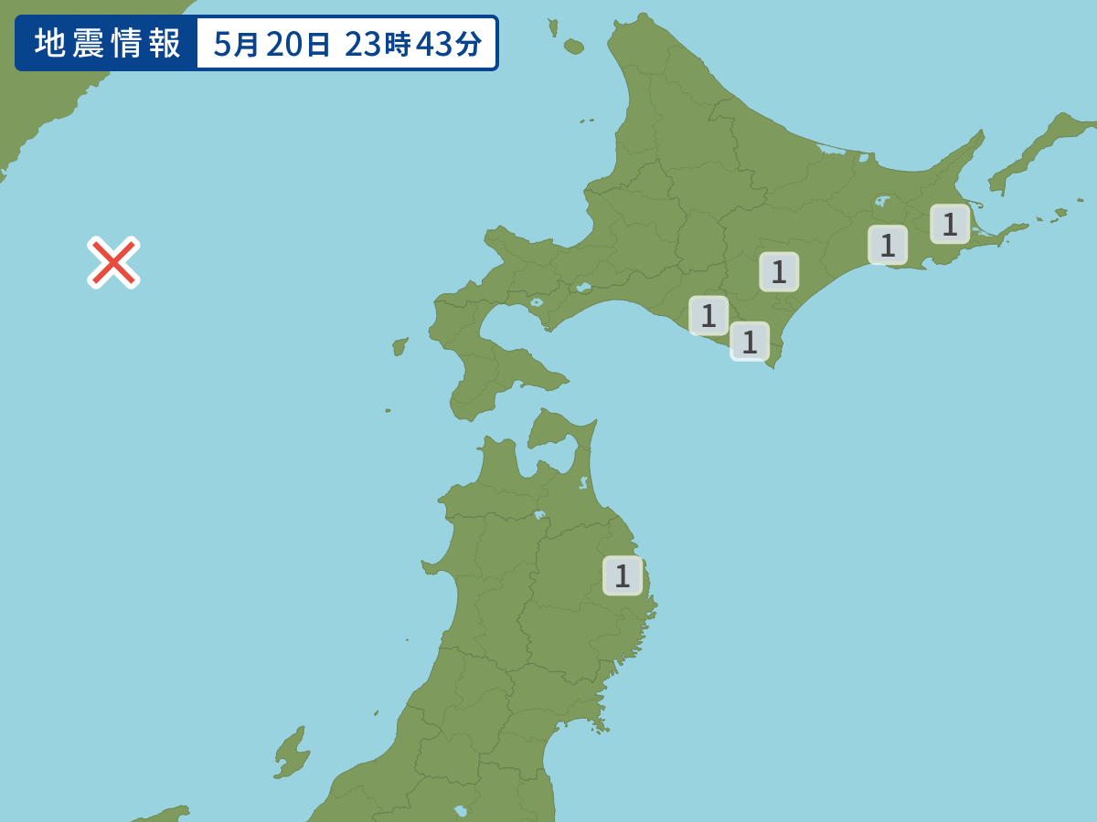 各地域の震度