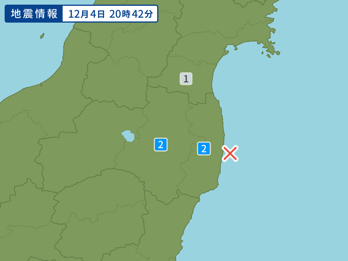 各地域の震度