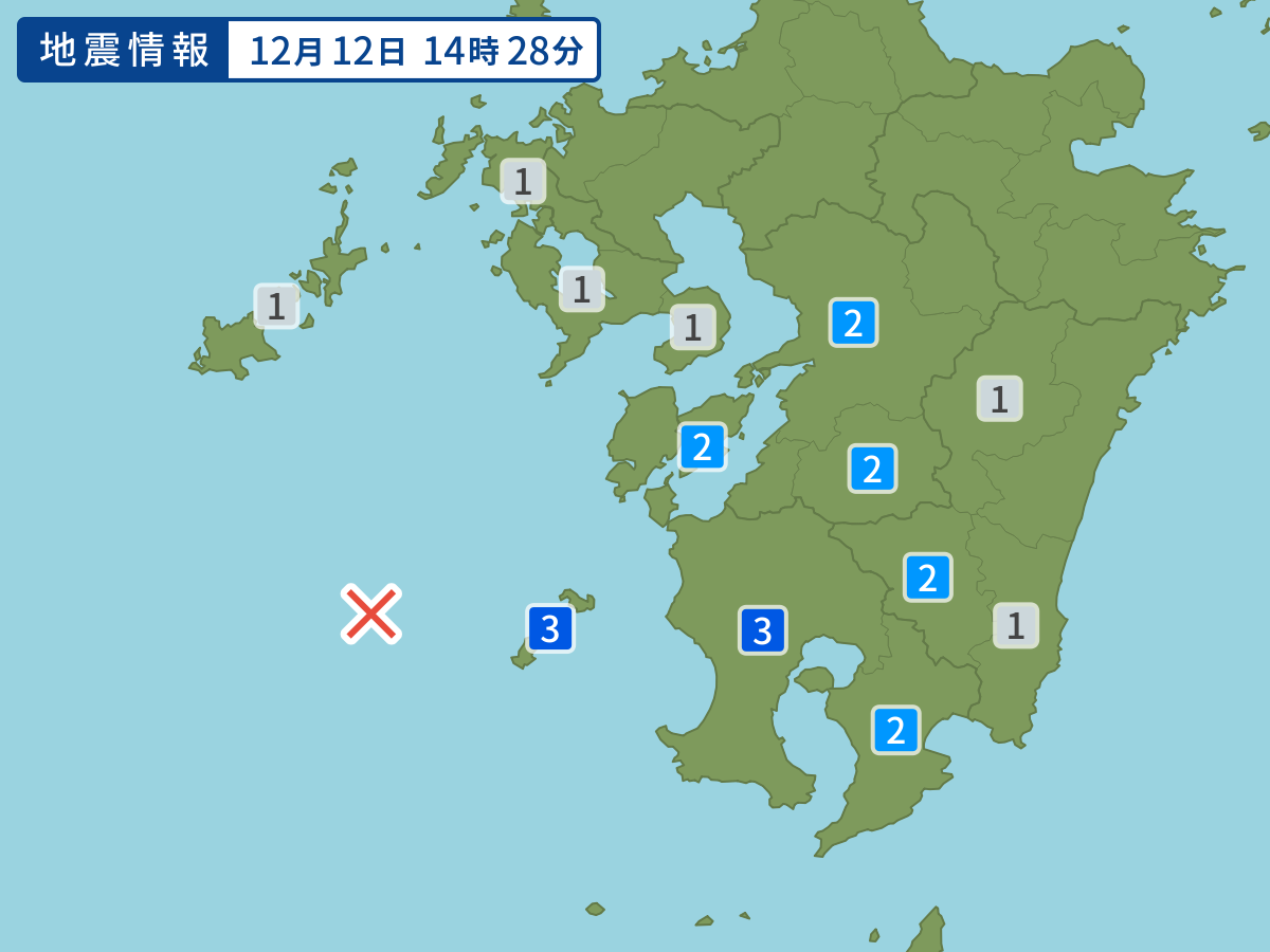 各地域の震度