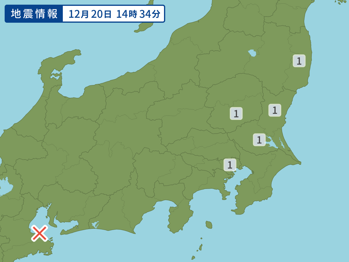 各地域の震度