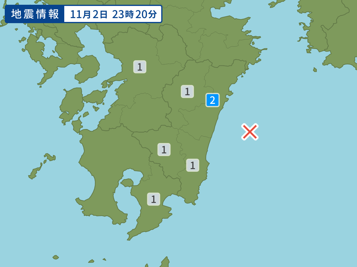 各地域の震度