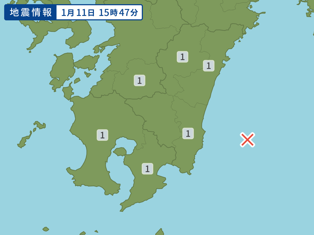 各地域の震度