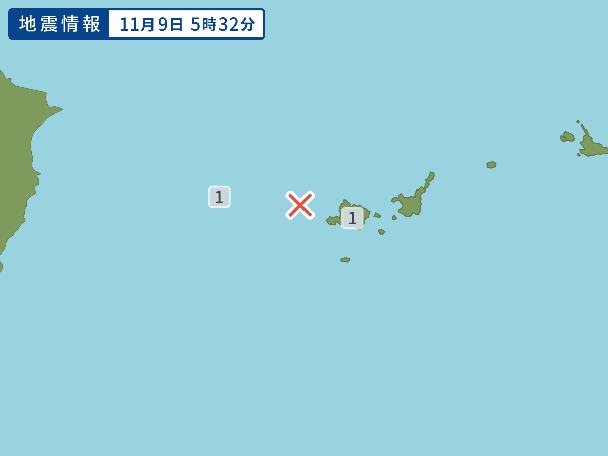 各地域の震度