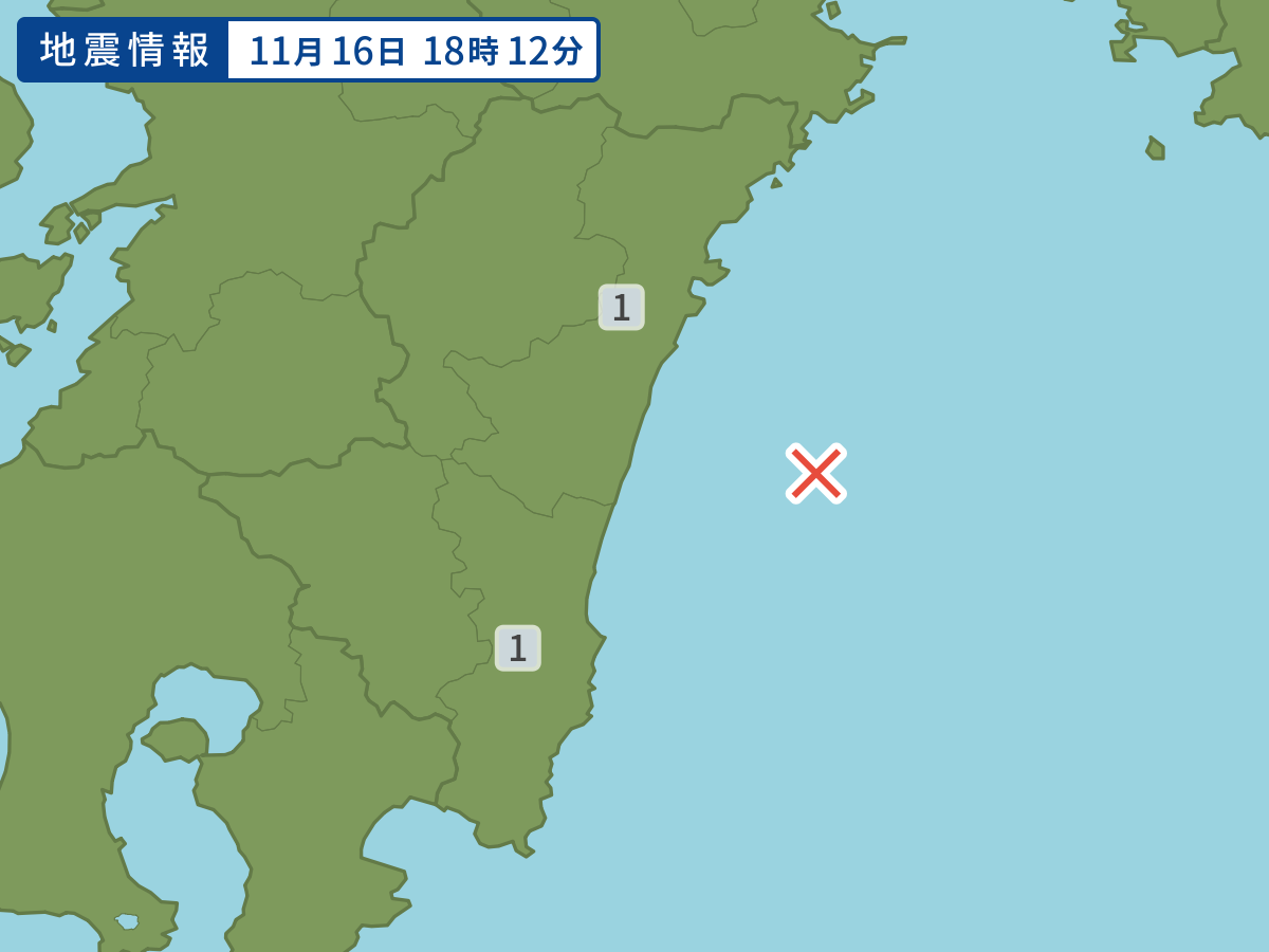 各地域の震度