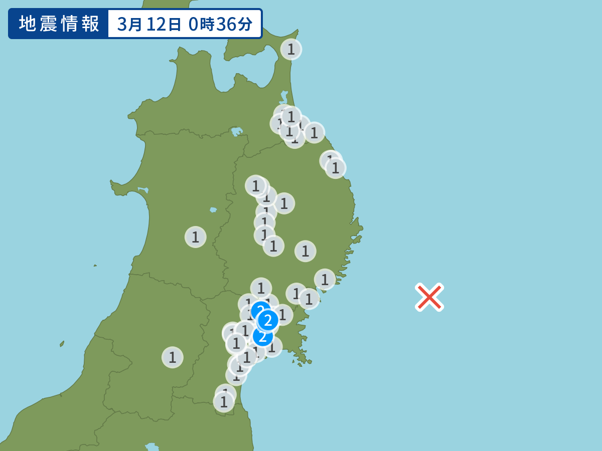 全地点の震度