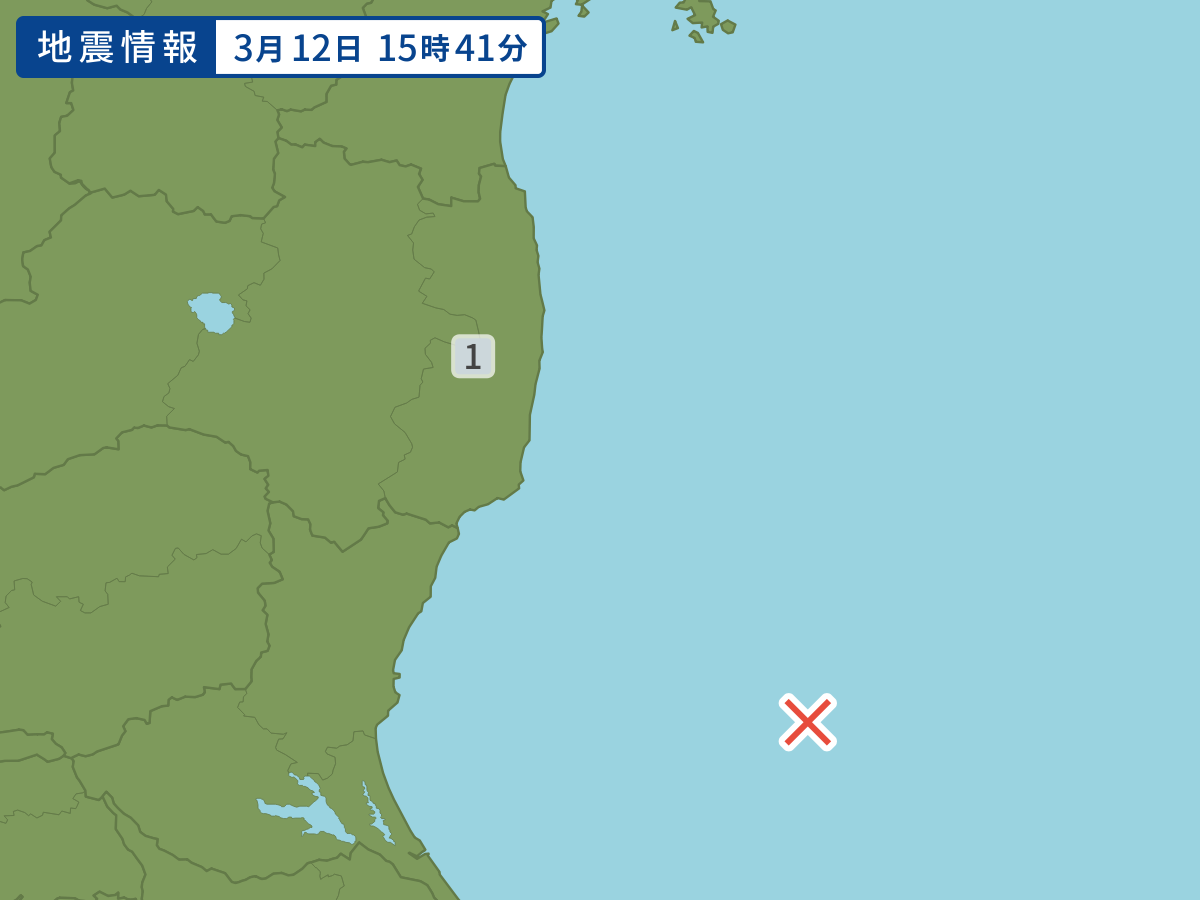 各地域の震度