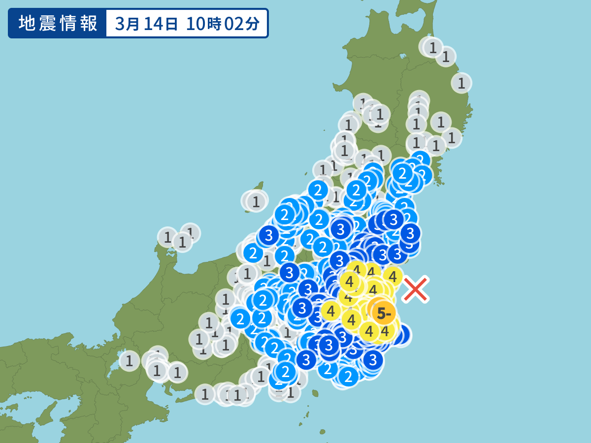 全地点の震度