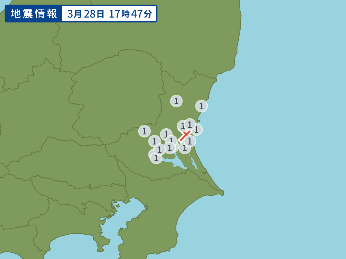 全地点の震度