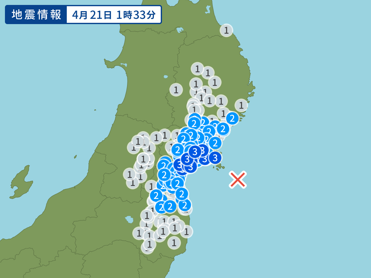 全地点の震度