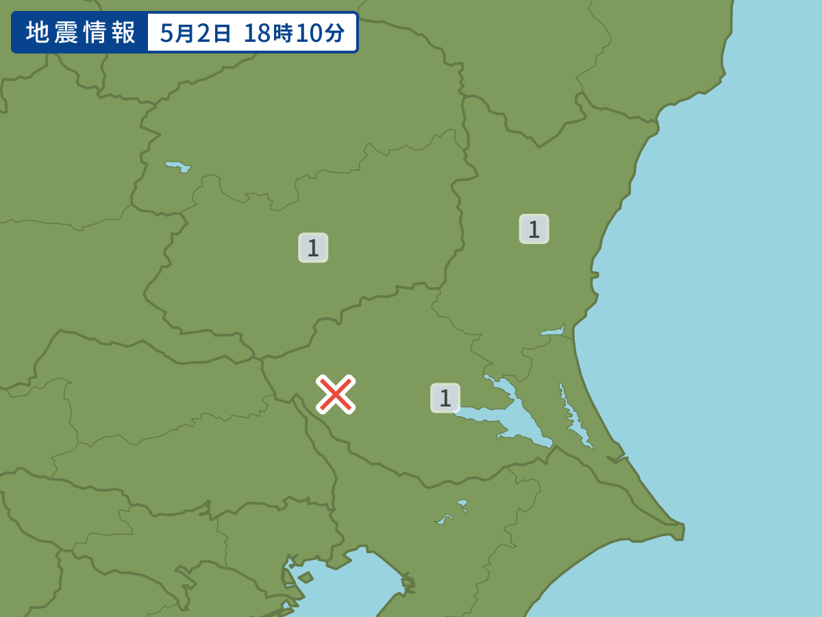 各地域の震度