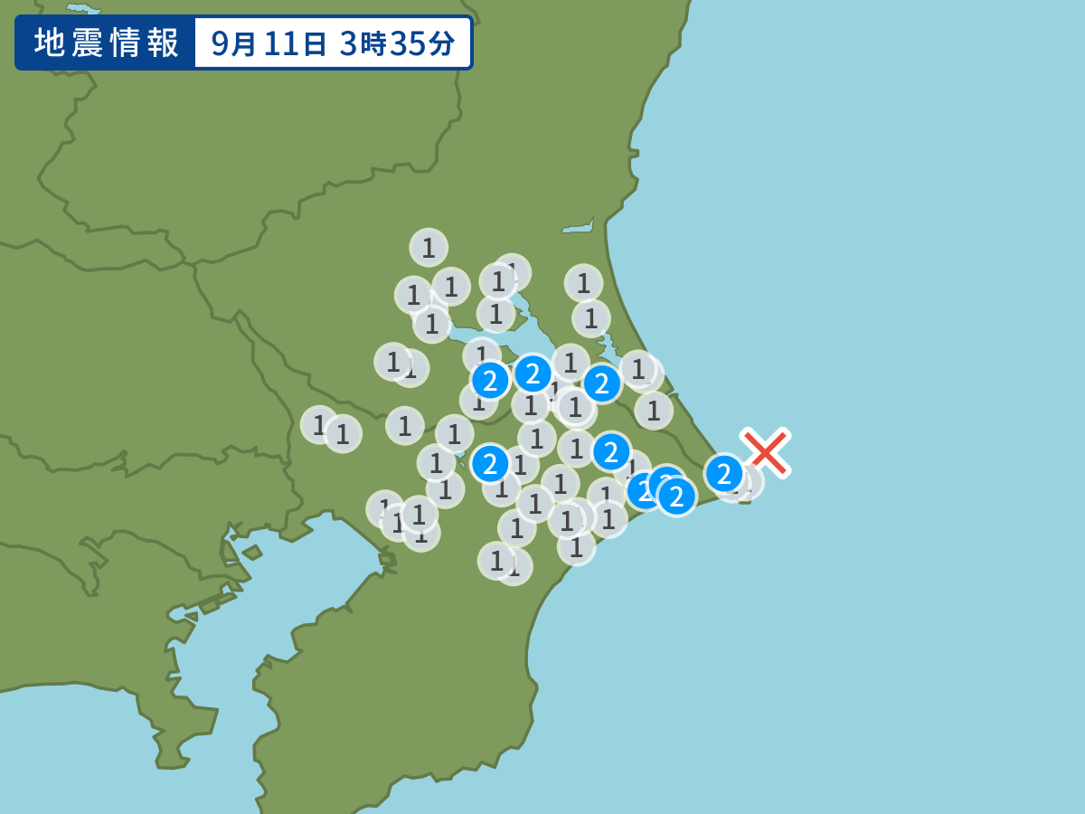 全地点の震度