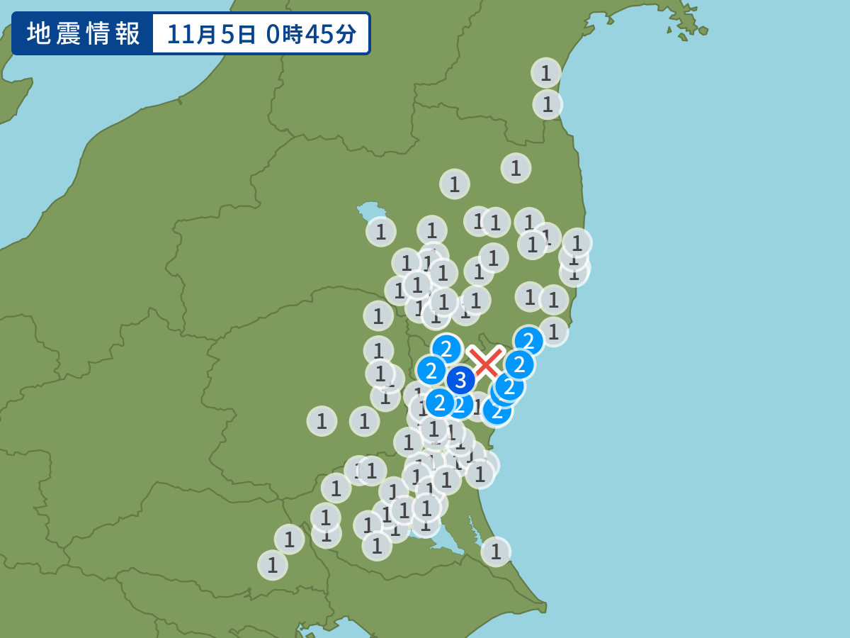 全地点の震度