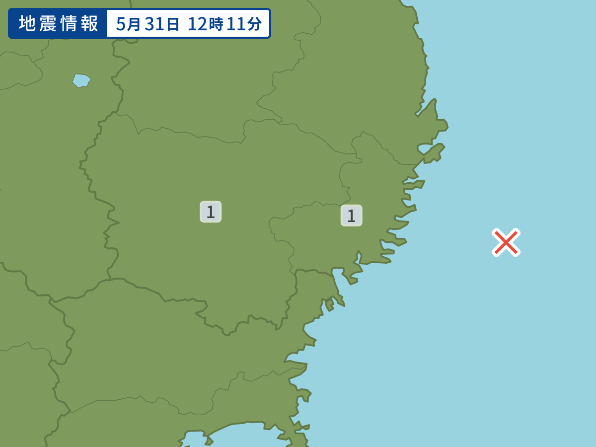 各地域の震度