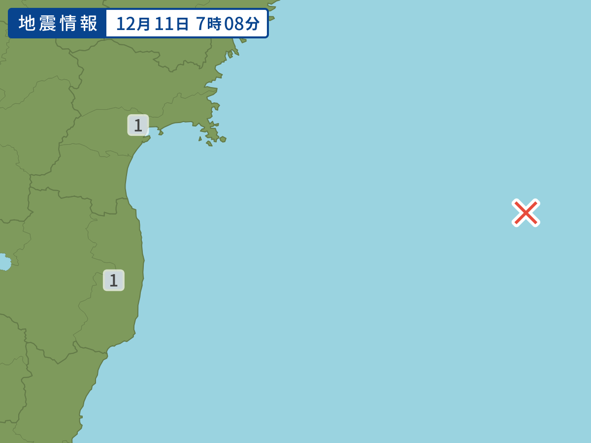 各地域の震度