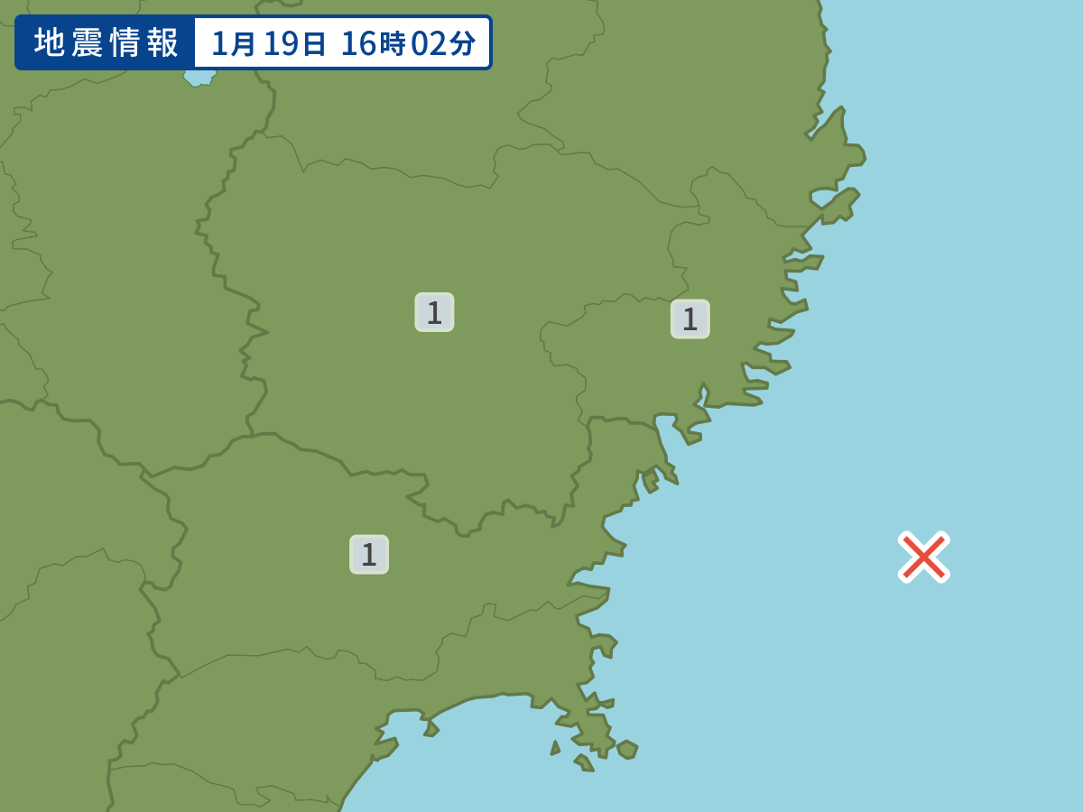 各地域の震度