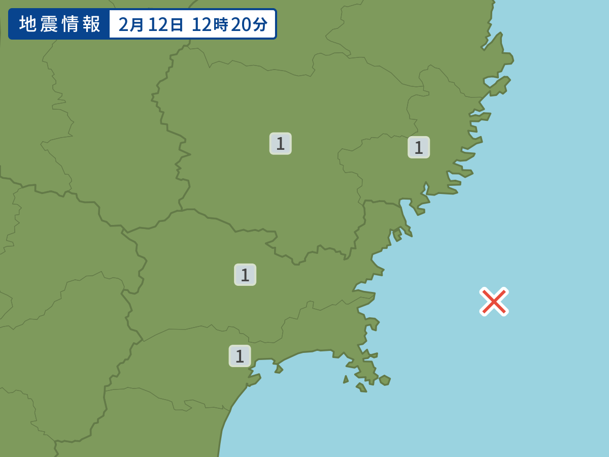 各地域の震度