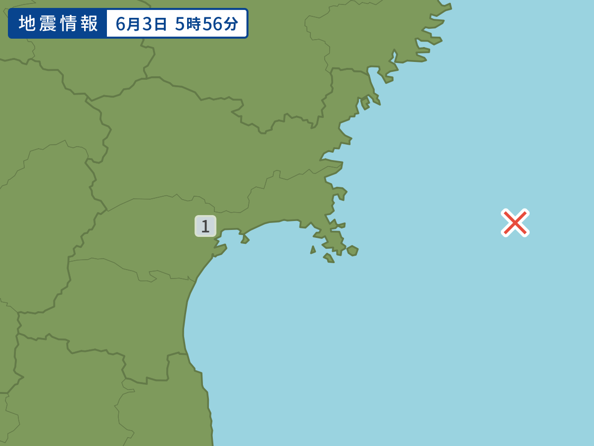 各地域の震度