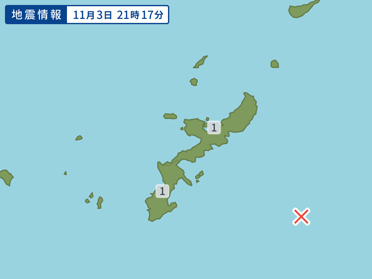 各地域の震度