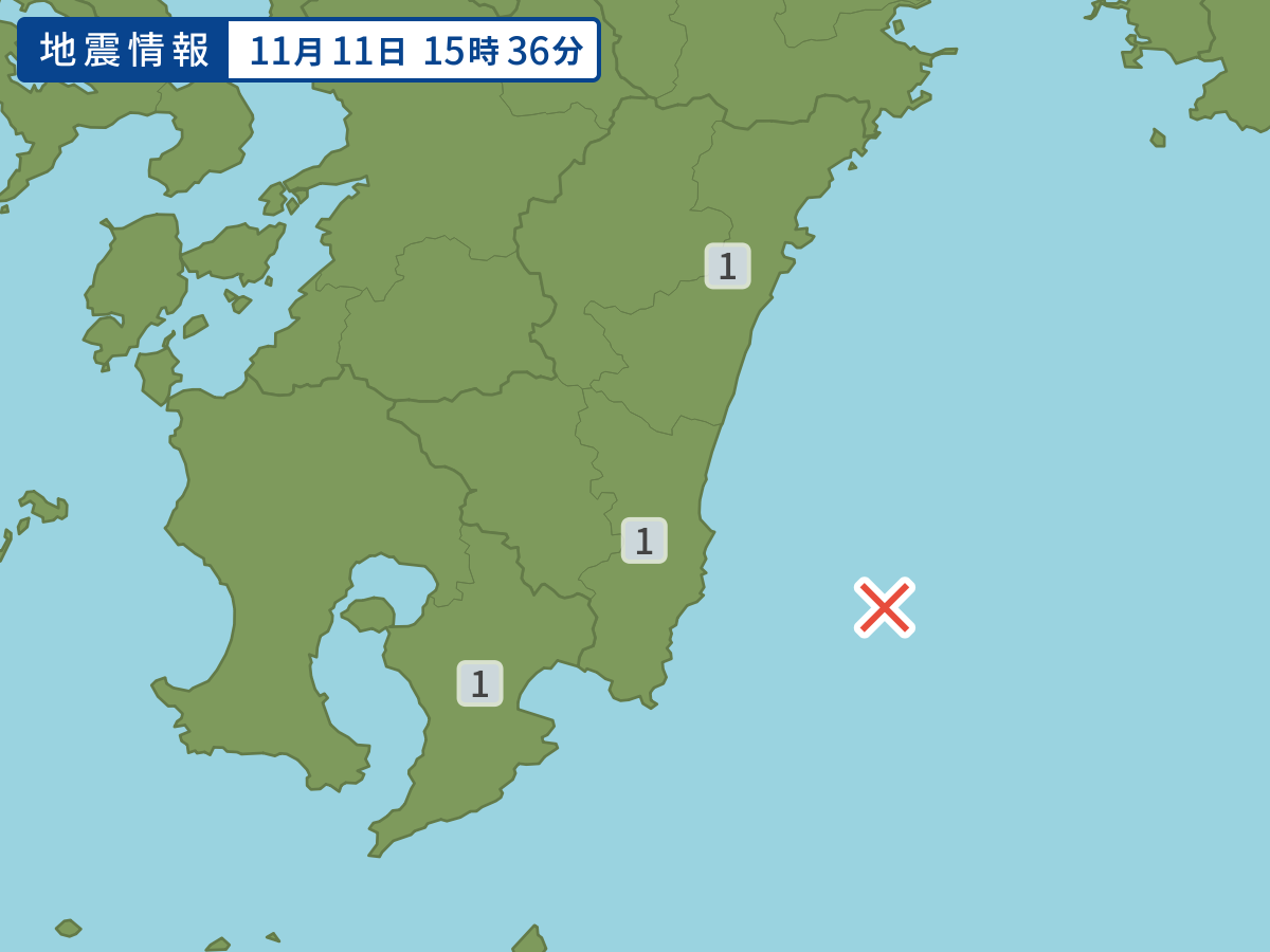 各地域の震度