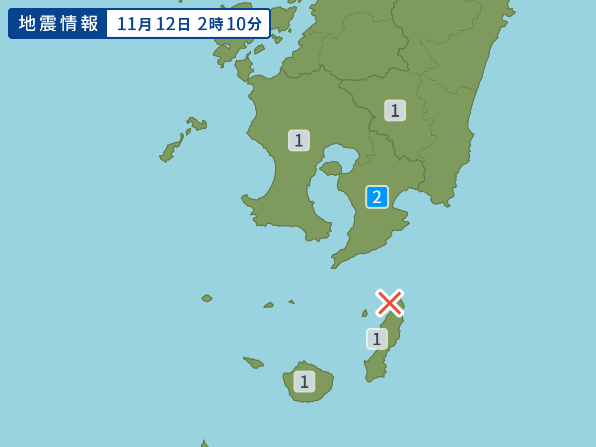 各地域の震度