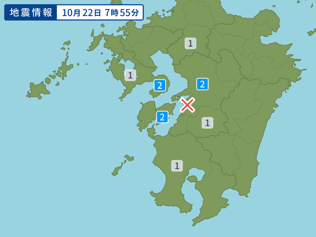 各地域の震度