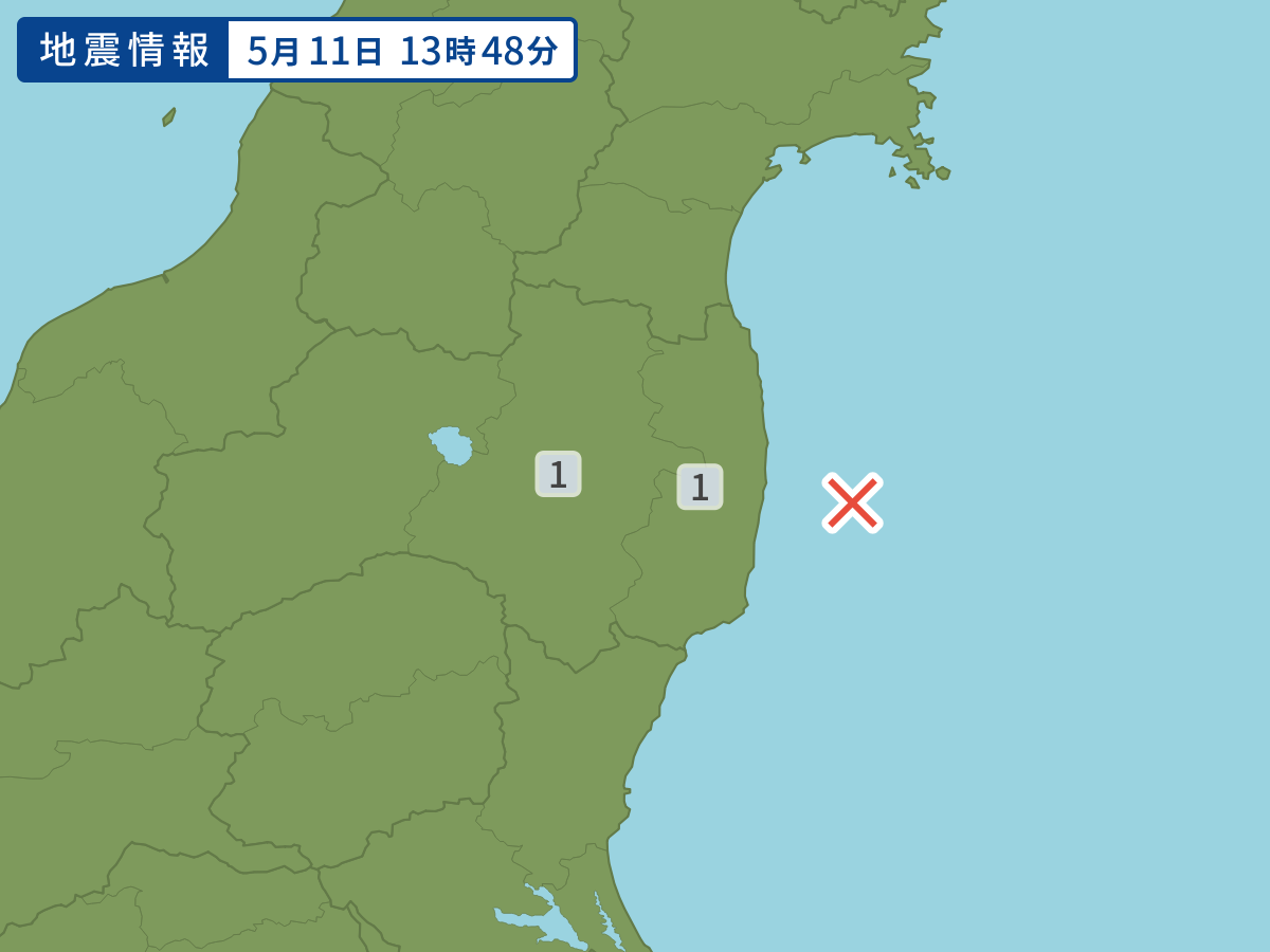 各地域の震度