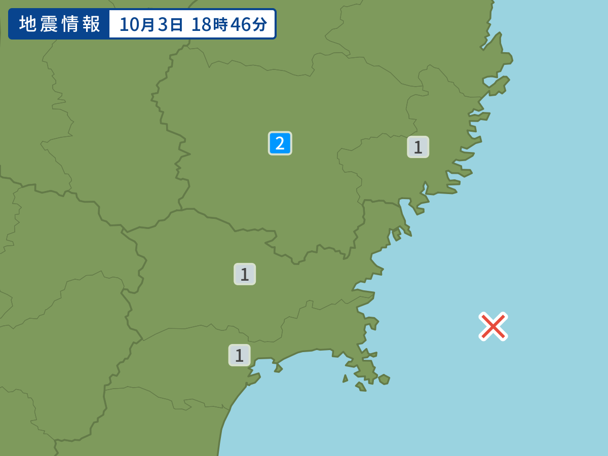 各地域の震度